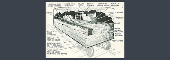 Cross section of loaded boxcar