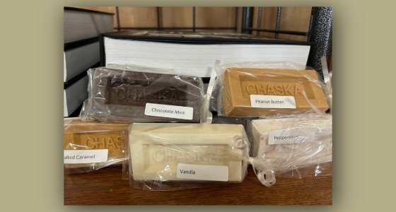 Different flavors of Chaska brick chocolates