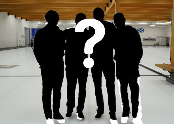 Silhouette of a mystery curling team