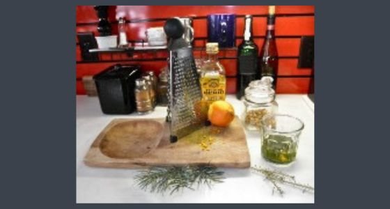 Kitchen utensils on display