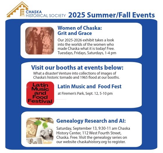 List of exhibits, events, and activities coming up at the History Center