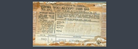 Sears shipping label