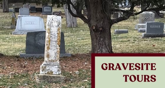 Tombstones on a hillside, Gravesite Tours