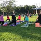 people doing yoga