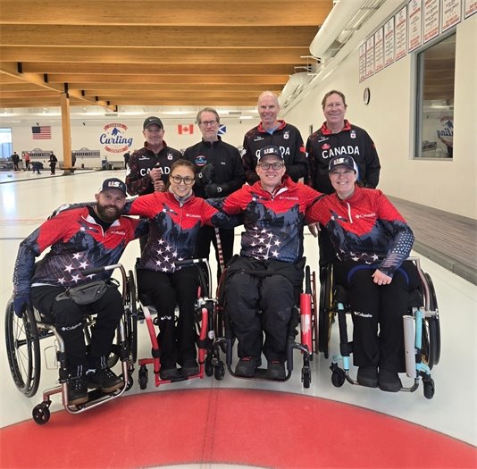Paralympic curling team scrimmage