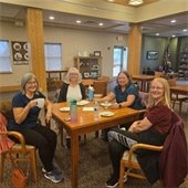 people drinking coffee together