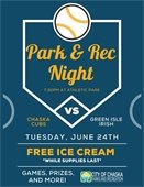 Chaska Cub's baseball night ft. Parks and Rec