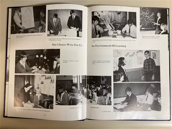 The 1968 Angelyte yearbook from Guardian Angels High School gave some highlights on some of the classes offered.