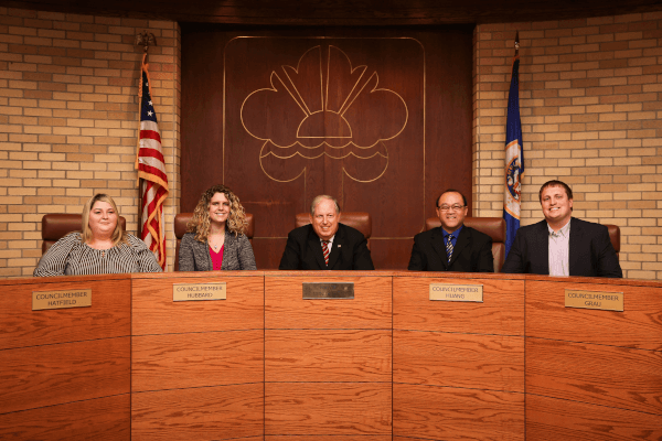 City Council sitting in Council Chambers