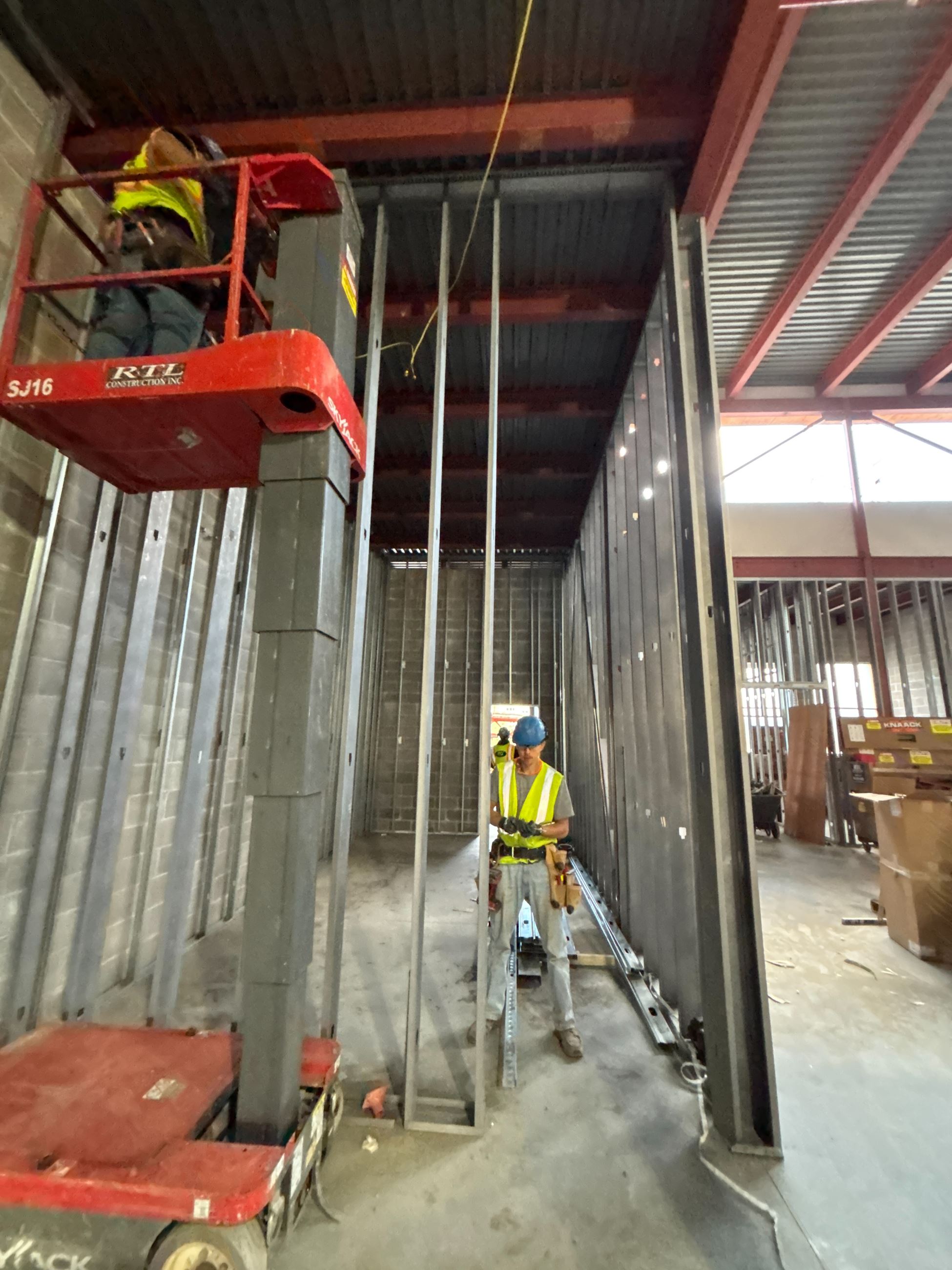 interior framing Public Safety Facility