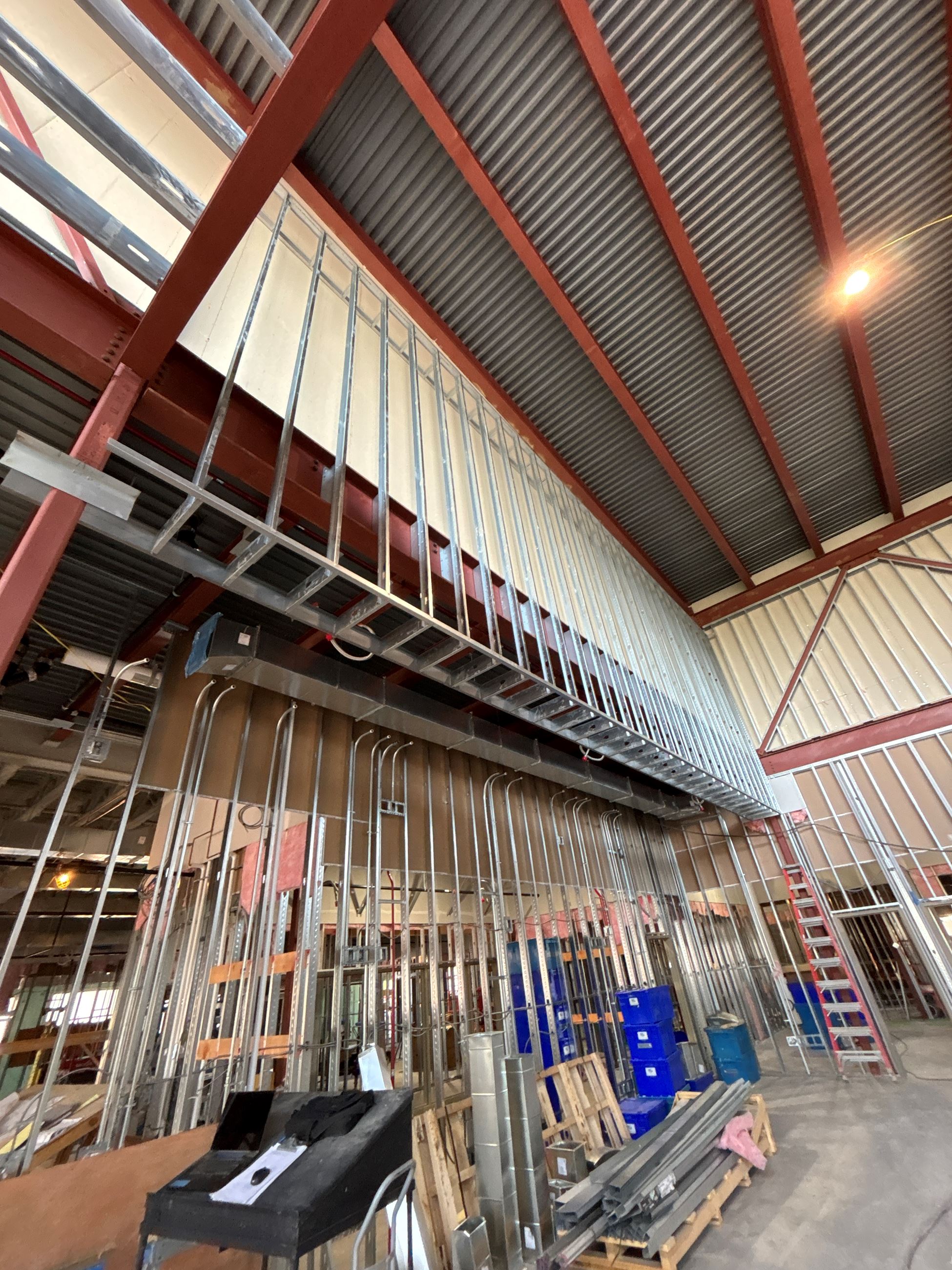 Interior Framing and Rough Ins at the Public Safety Facility