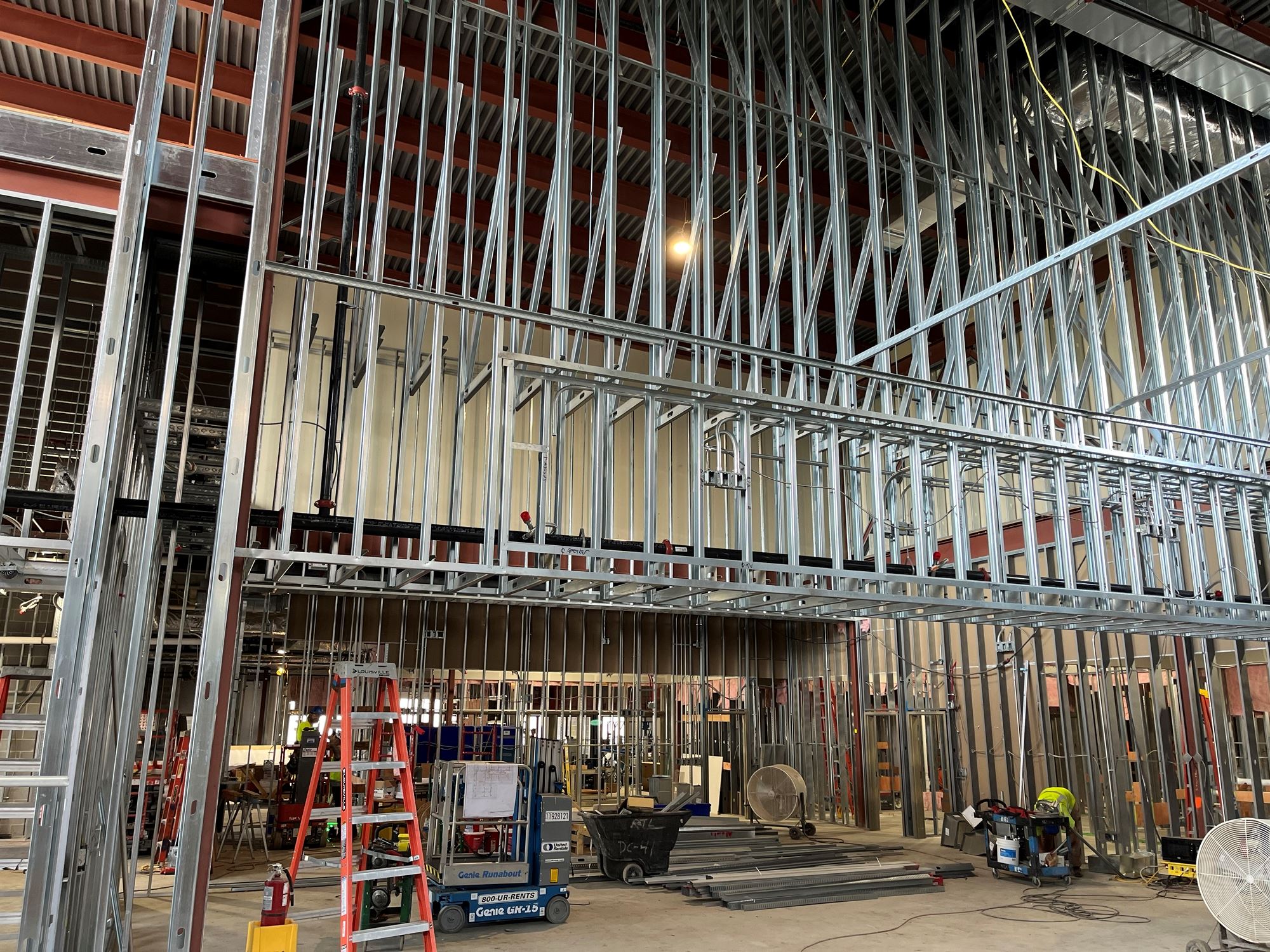 Interior Framing at the Public Safety Facility